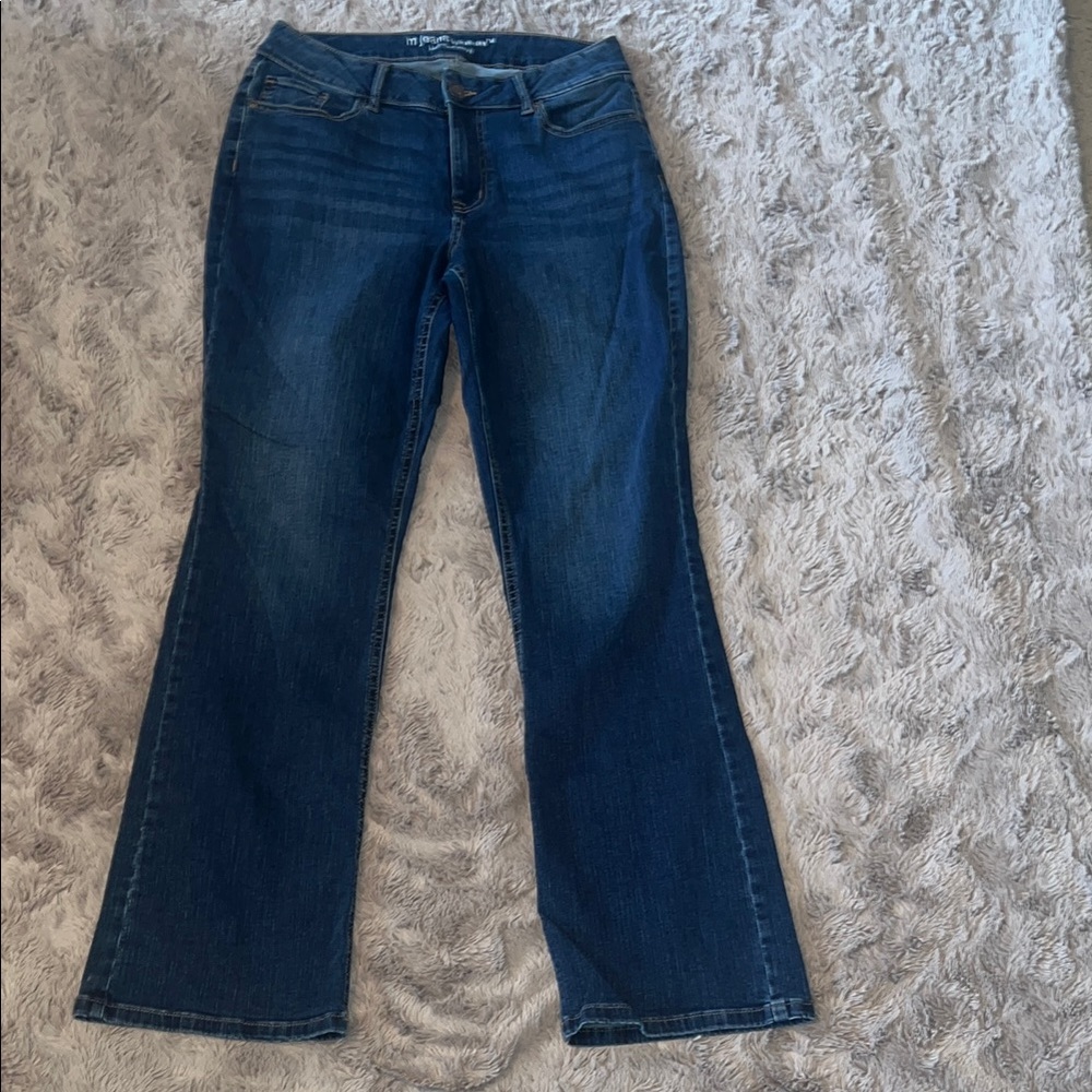 Maurices Blue Boot Cut Jeans Medium-Dark Wash